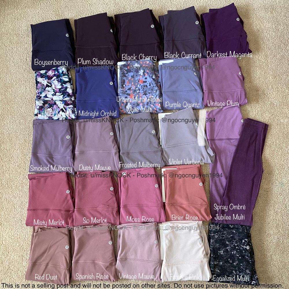 NOT FOR SALE - Lululemon Align Purples and Pinks